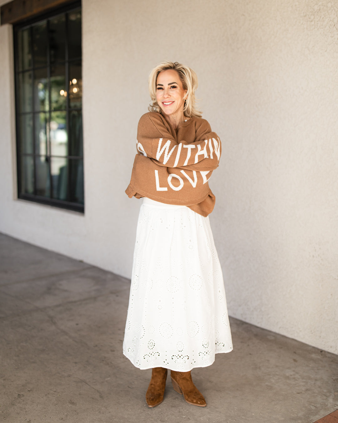 The Eyelet Skirt - White