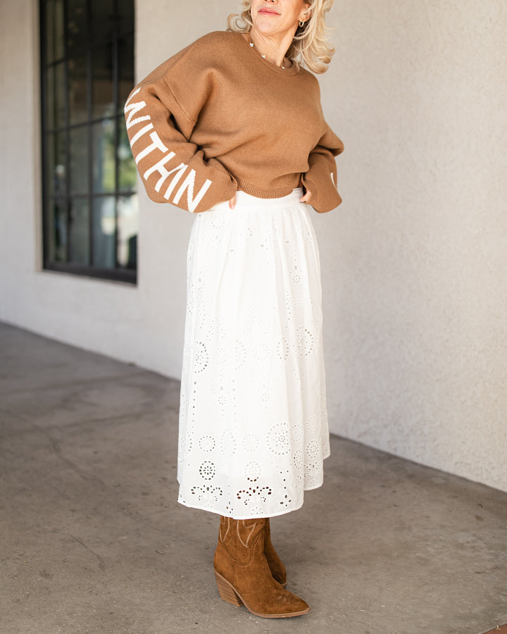 The Eyelet Skirt - White