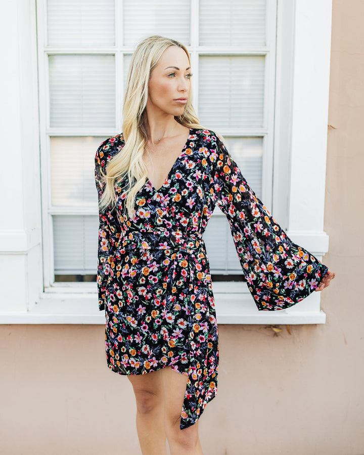 The Maria Wrap Mini Dress