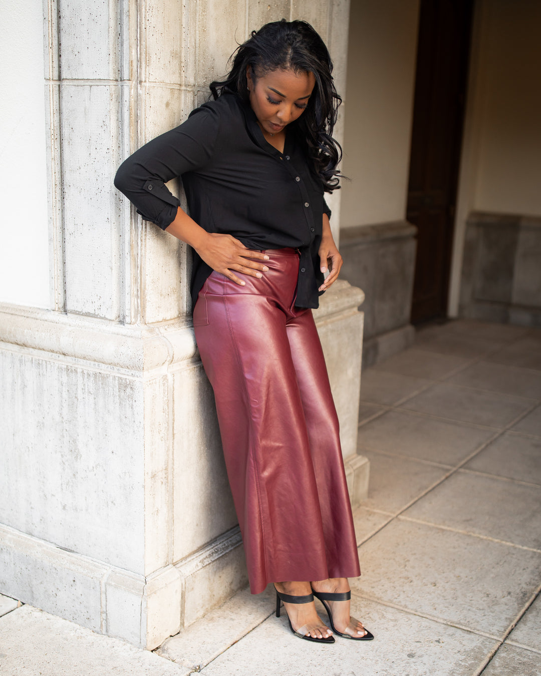 The Marcy Faux Leather Pants