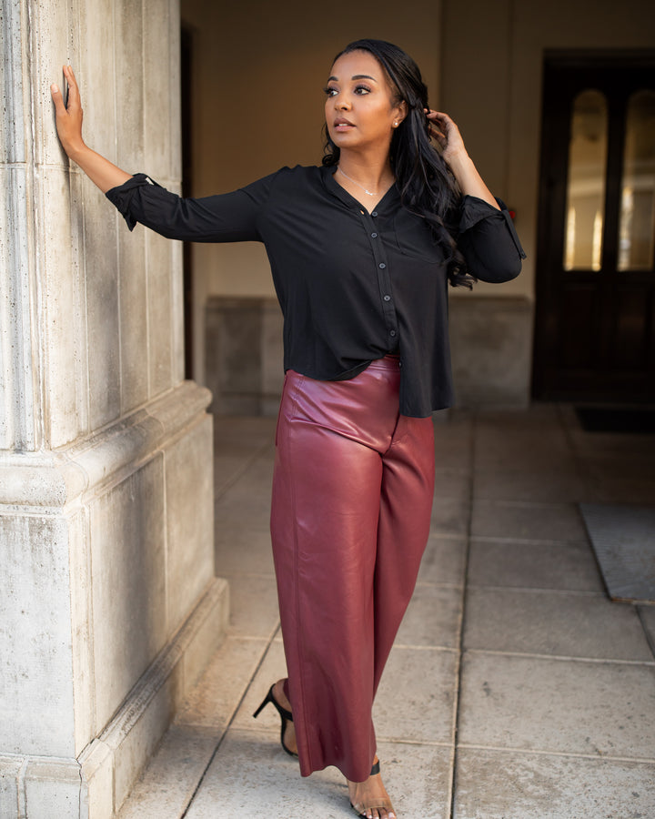 The Marcy Faux Leather Pants