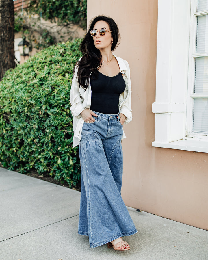 The Evelyn Button Down Blouse - Ivory Cream