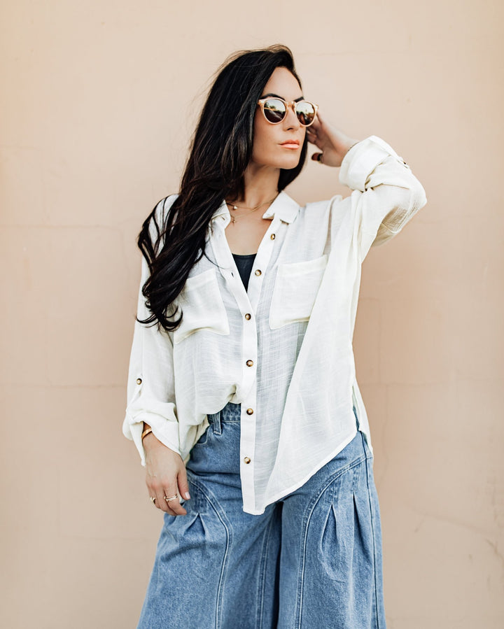 The Evelyn Button Down Blouse