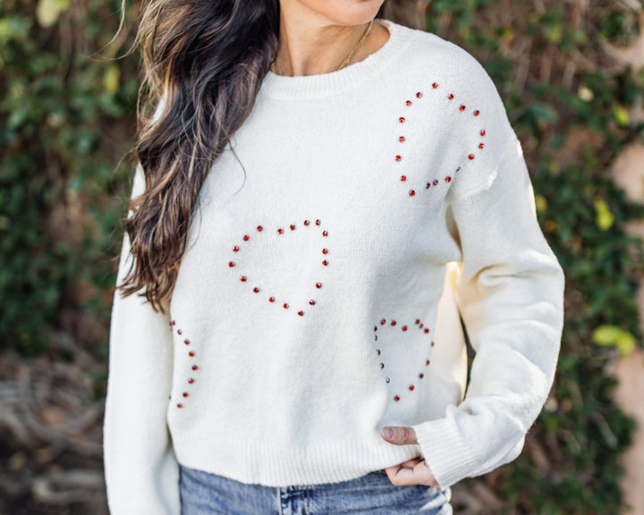 The Sweetheart Beaded Sweater