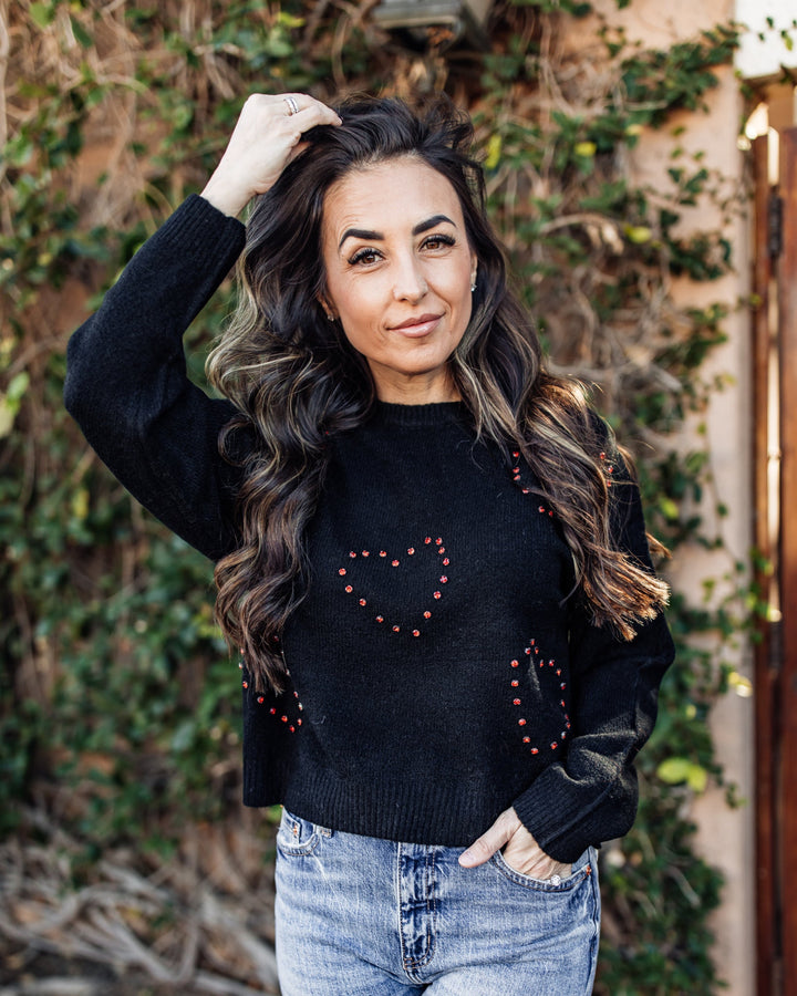 The Sweetheart Beaded Sweater