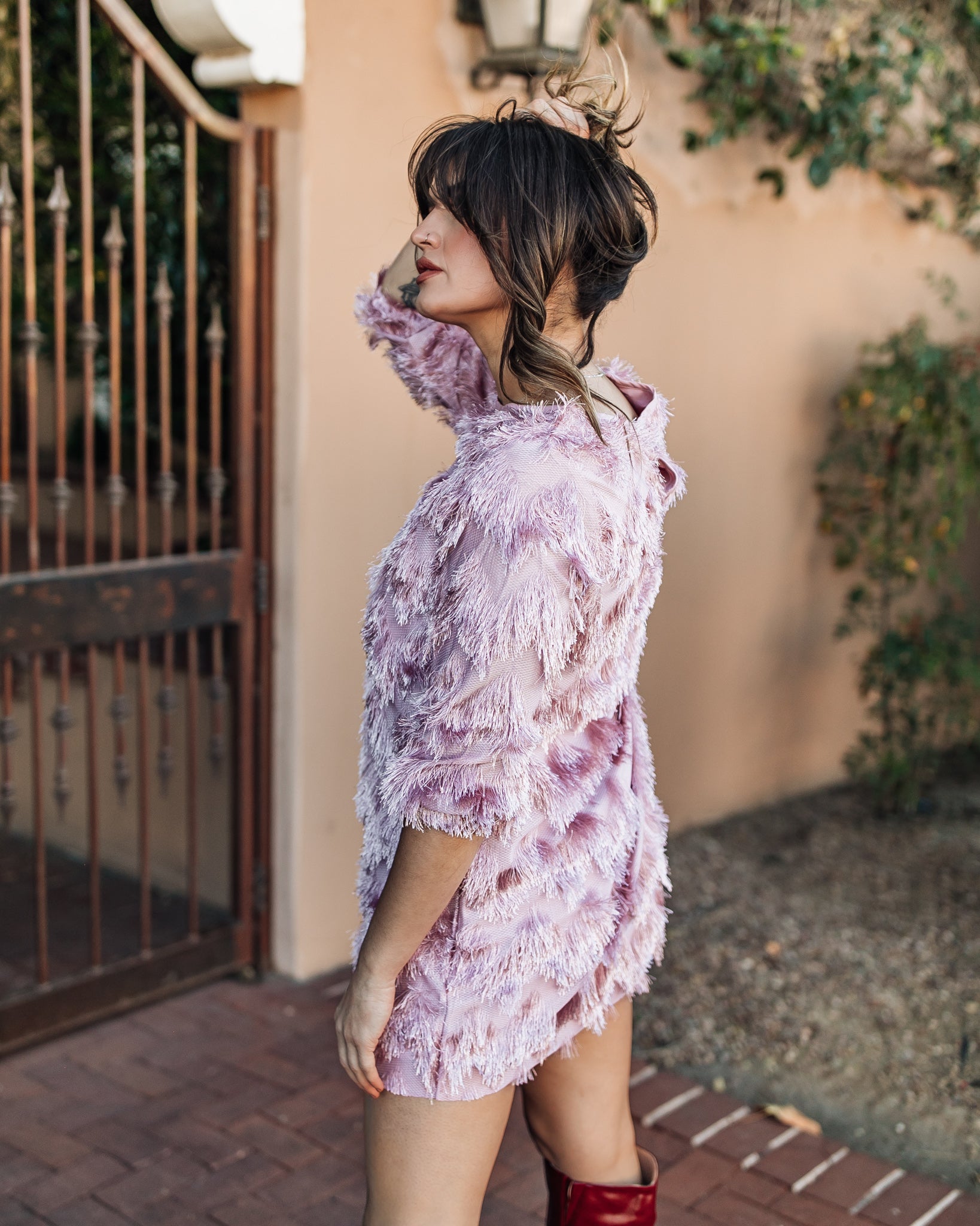 The Avery Zig Zag Fringe Fabric Dress – Shop Klio