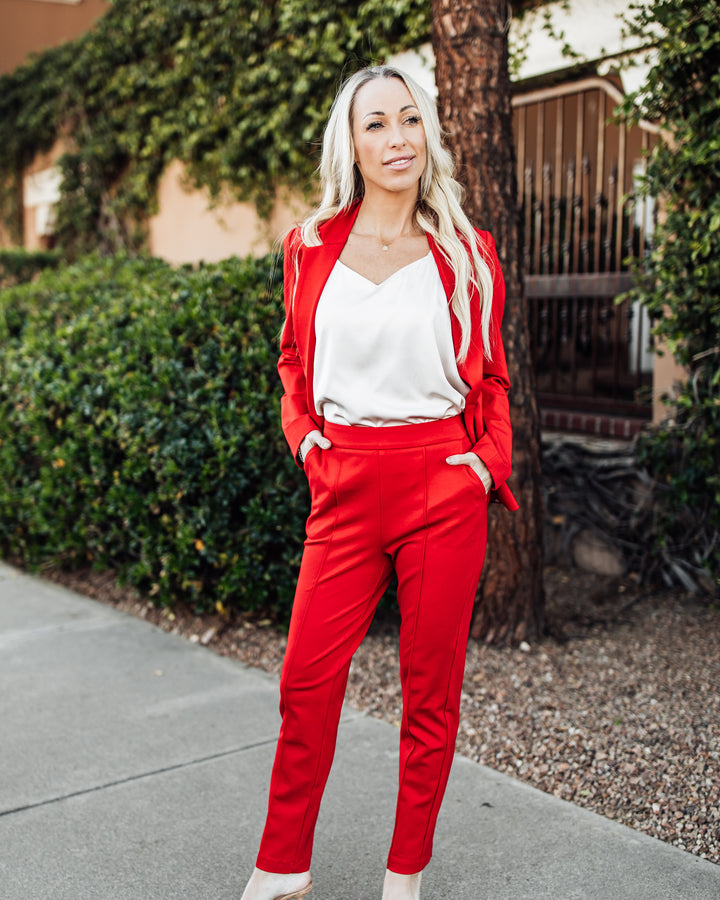 The Romina Trousers - Scarlet Red