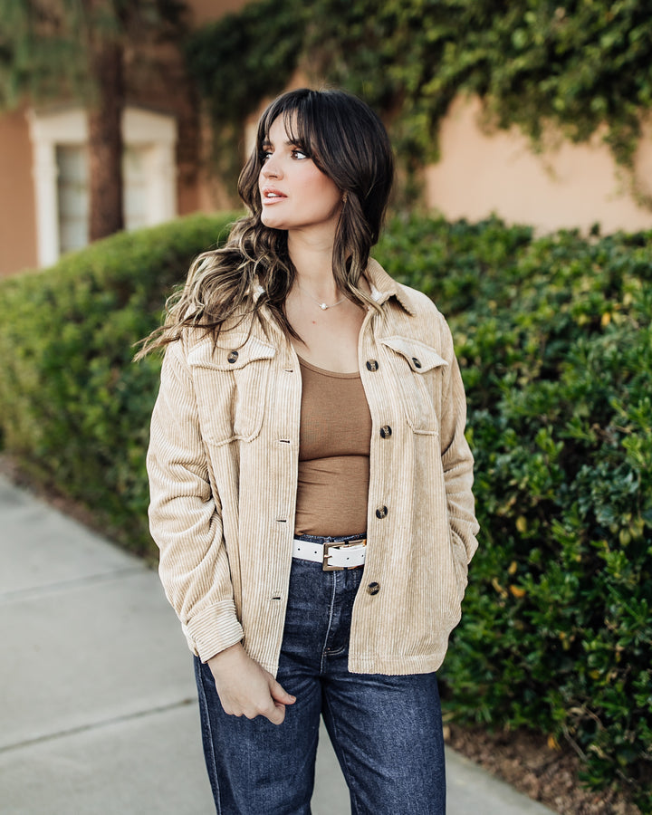 The Nikki Sherpa Corduroy Button Down Jacket