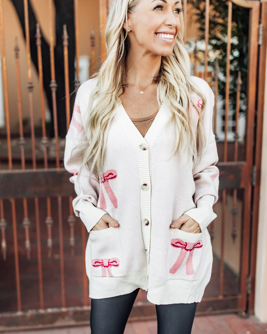 So Pretty Bow Tie Oversized Cardigan