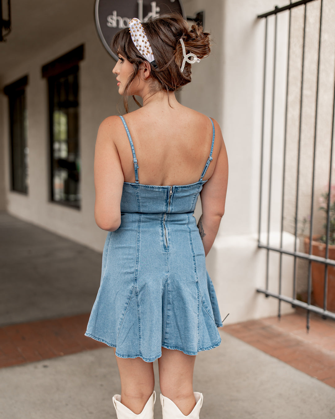 The Sienna Denim Corset Dress Medium / Washed Denim