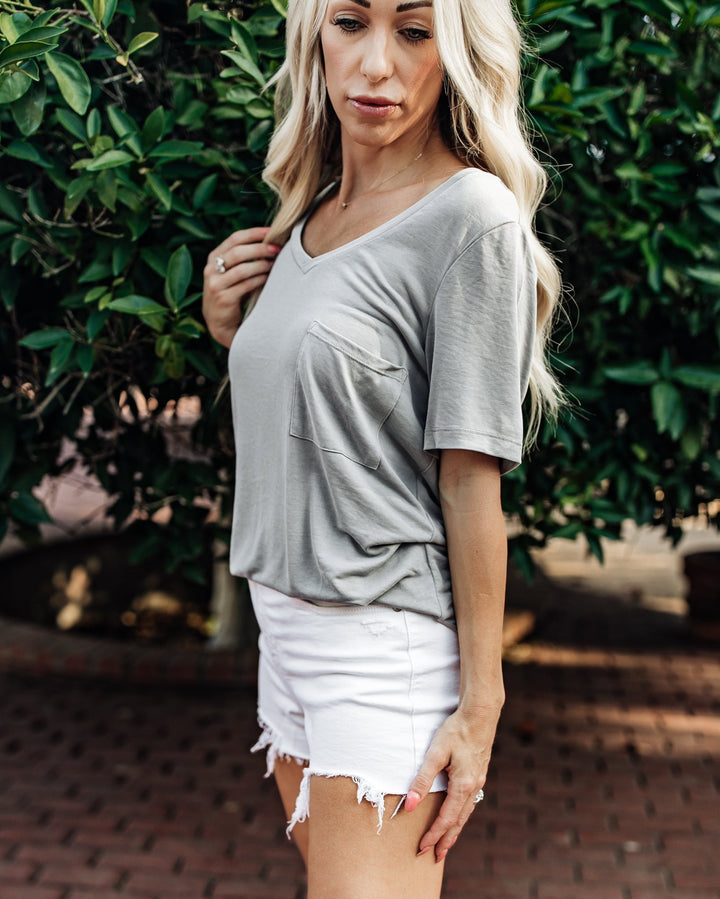 Daily Modal Grey V-Neck Tee