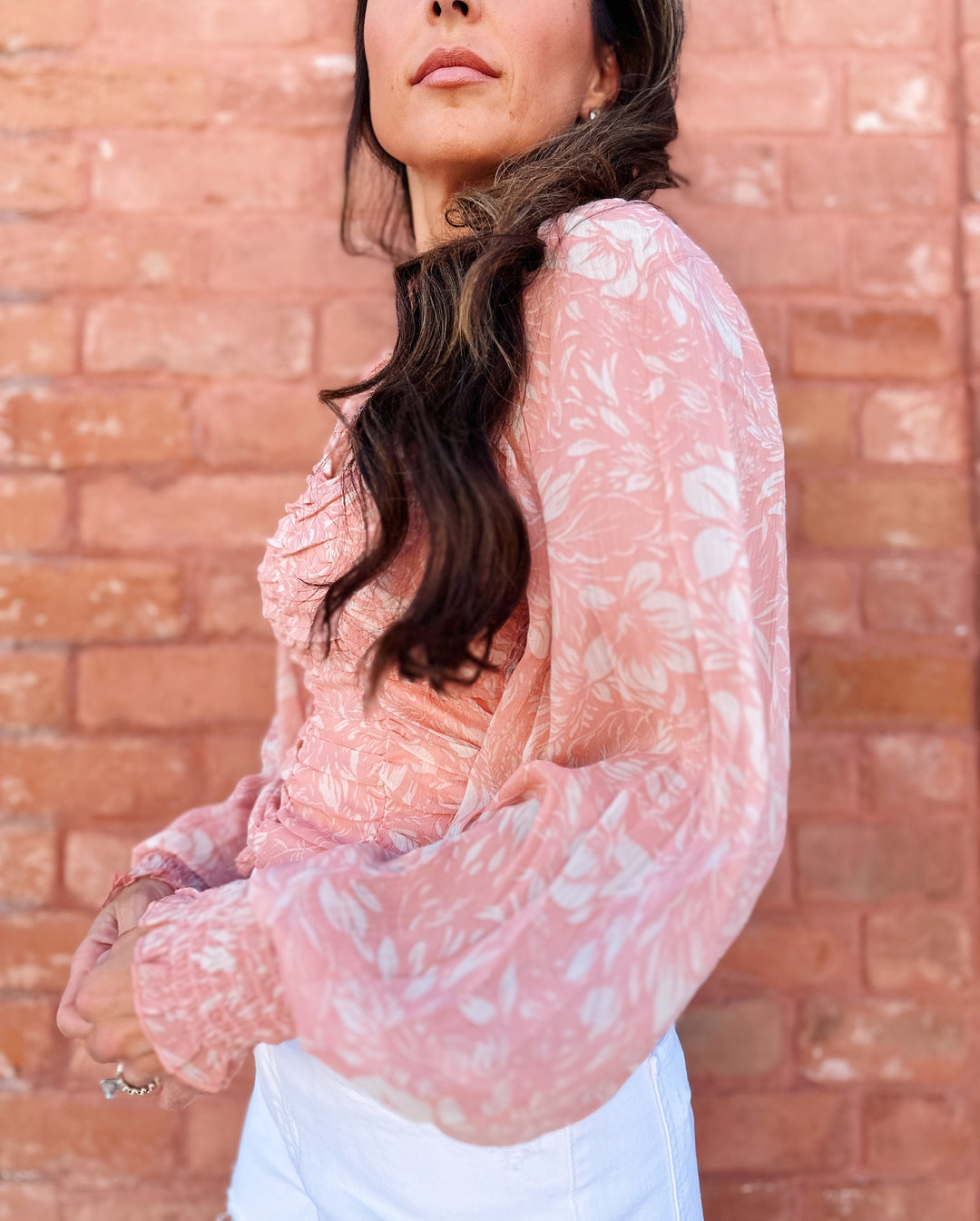 Jacqueline Blush Blouse