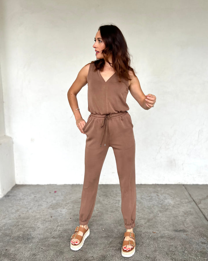 The Maren Modal Jumpsuit – Brown