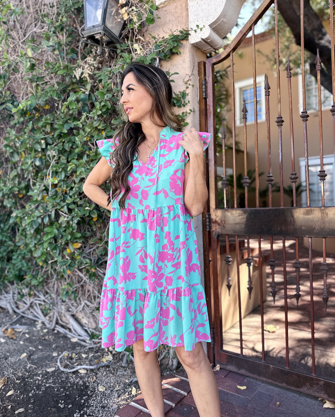 The Bianca Floral Front Tie Dress