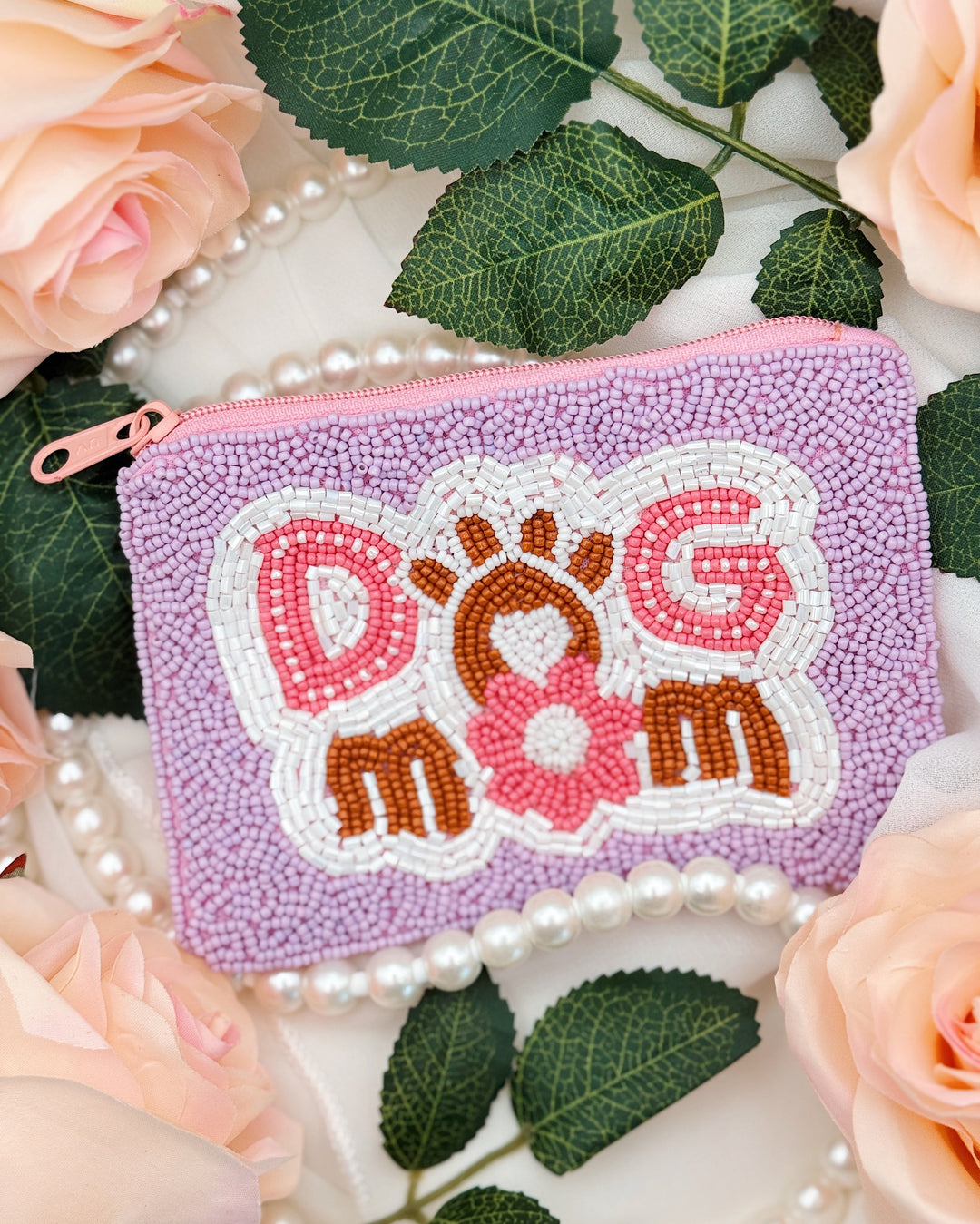 Dog Mom Coin Pouch - Purple