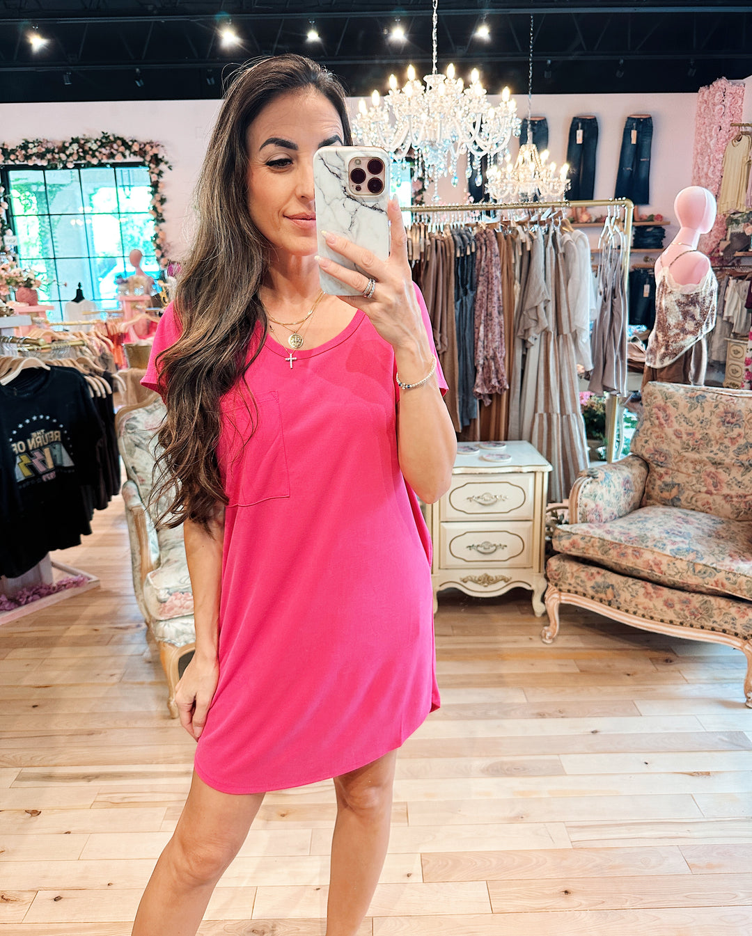 The Natalie Pocket T-Shirt Dress