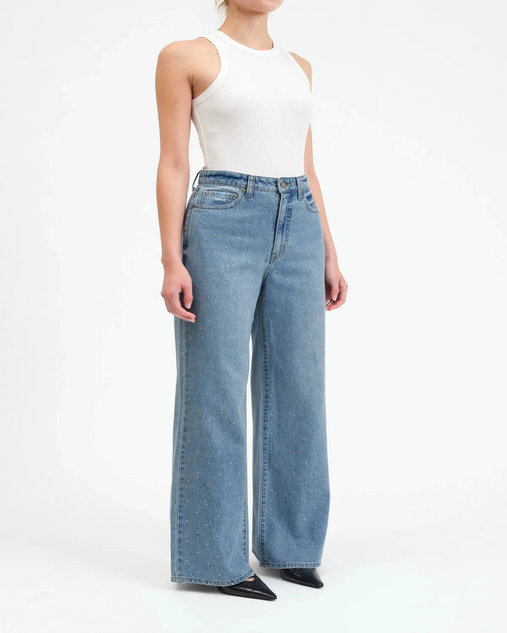 Far Out High Rise Wide Leg in Twinkle by Daze Denim