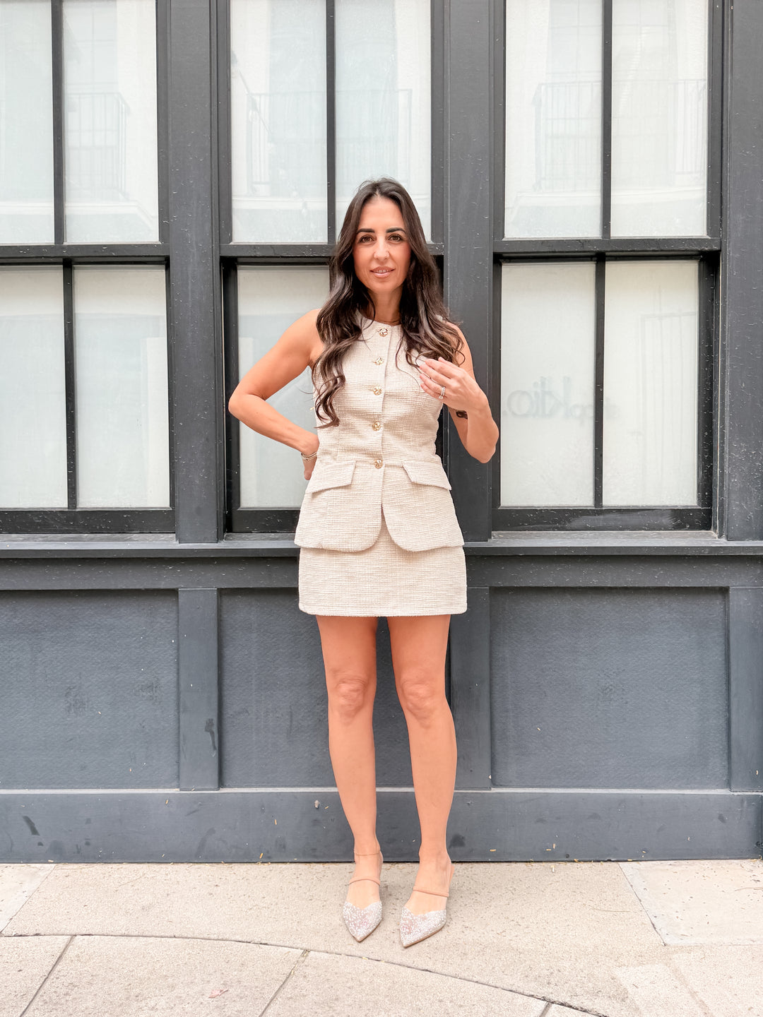 The Victoria Tweed Romper