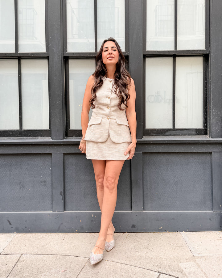 The Victoria Tweed Romper