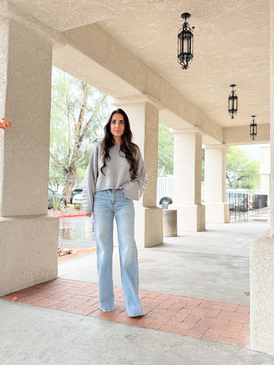 Far Out High Rise Wide in Fools Gold by Daze Denim