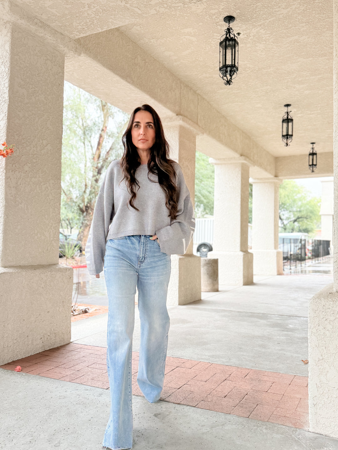 Far Out High Rise Wide in Fools Gold by Daze Denim