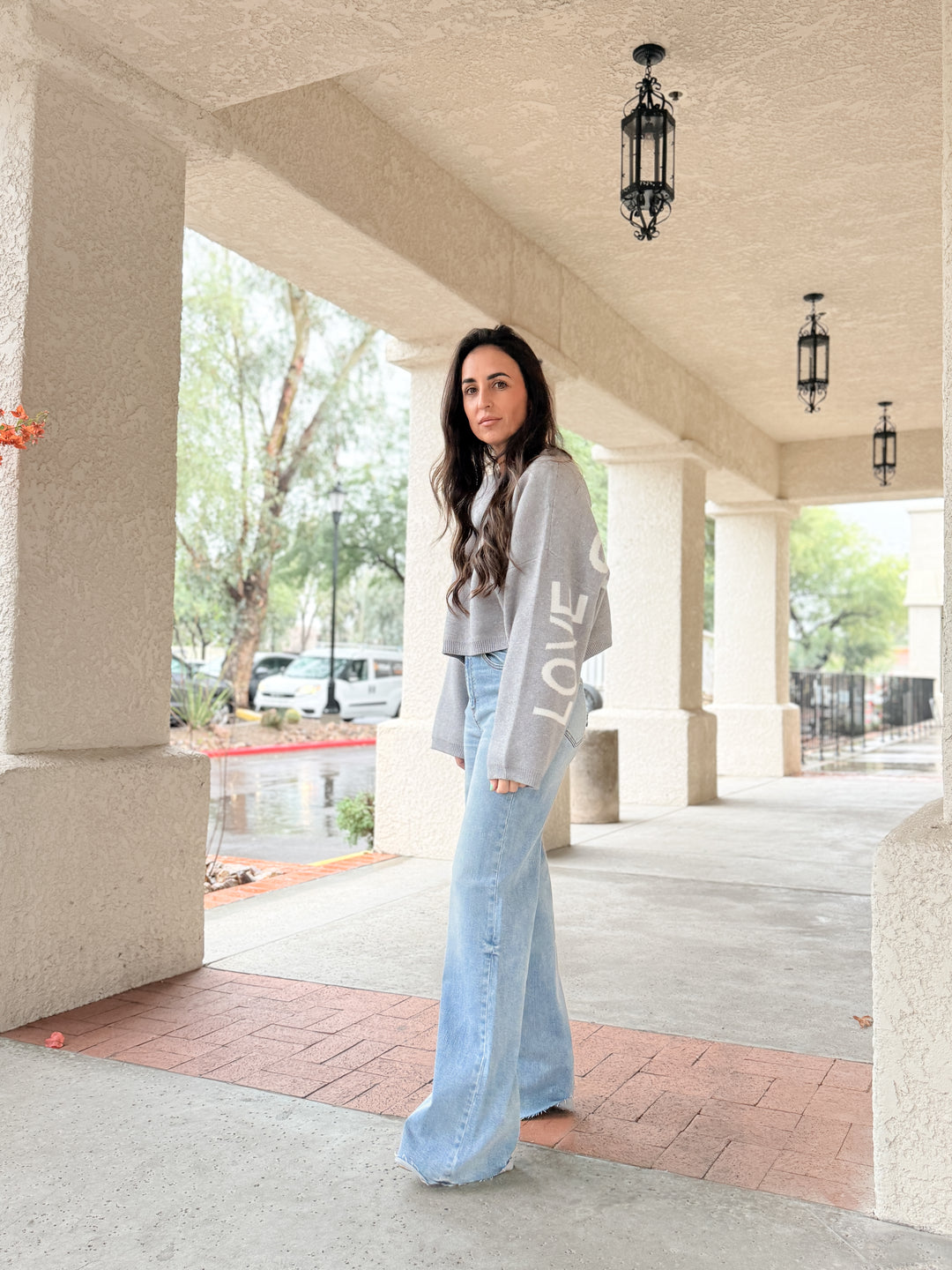 Far Out High Rise Wide in Fools Gold by Daze Denim