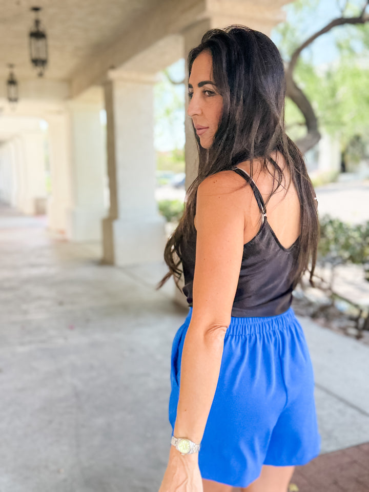 The Bobby Satin Cami - Black