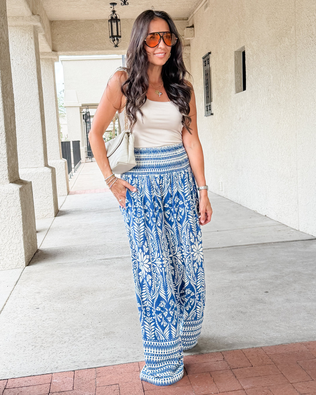 The Piper Smocked Waist Wide-Leg Pants