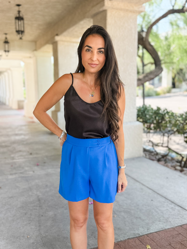The Bobby Satin Cami - Black