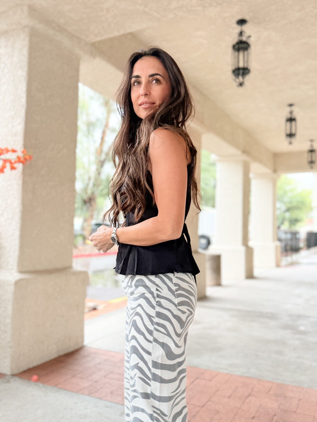 Far Out High Rise Wide in Zebra by Daze Denim