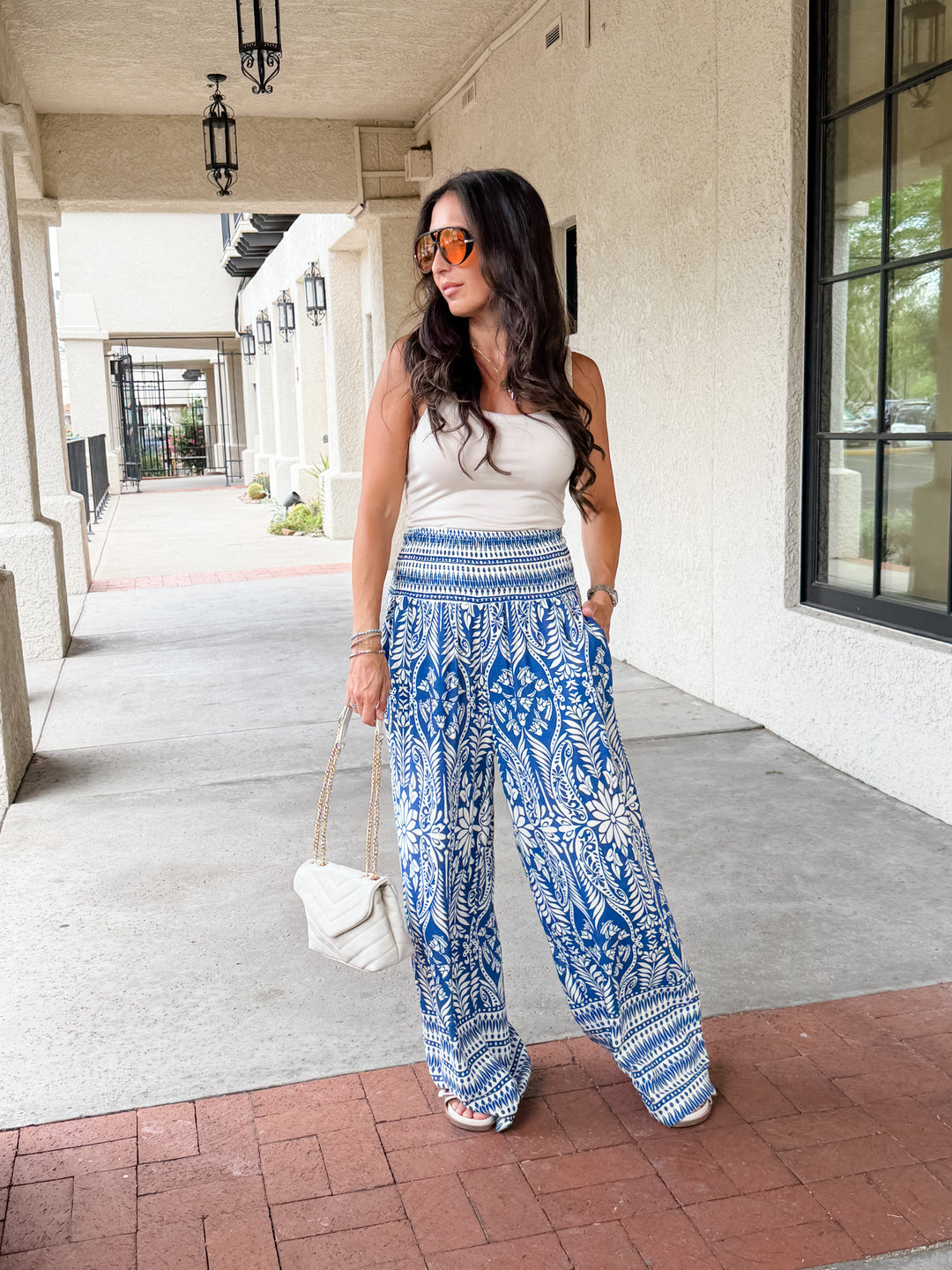 The Piper Smocked Waist Wide-Leg Pants