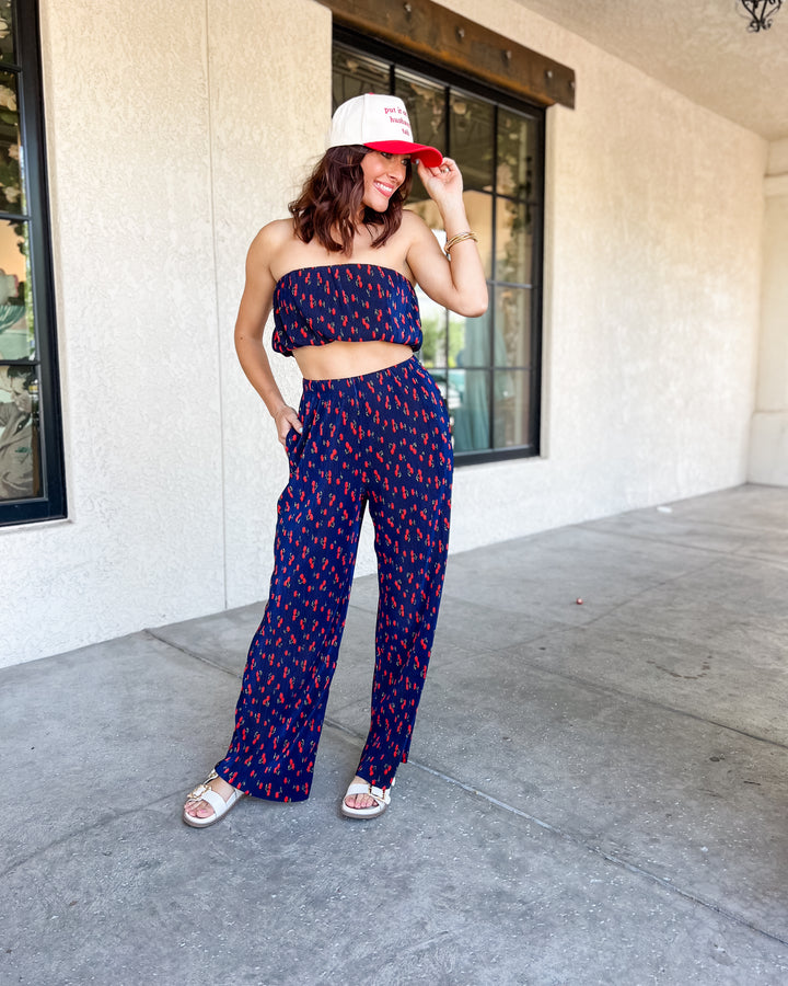 The Noelle Bubble Top - Cherry