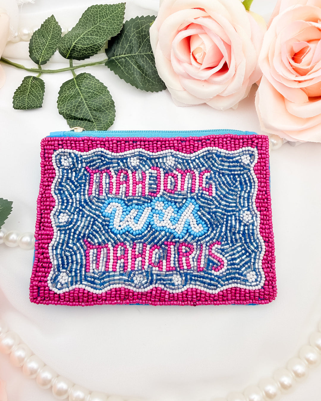 Mahjong With My Girls Beaded Coin Purse