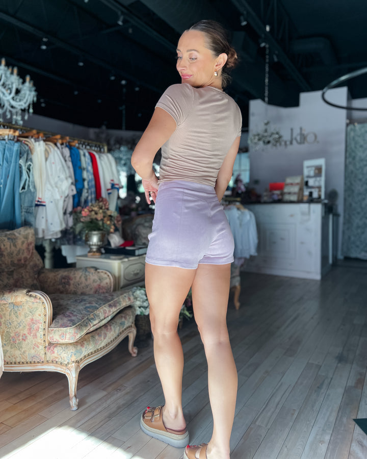 The Rosie Suede Shorts