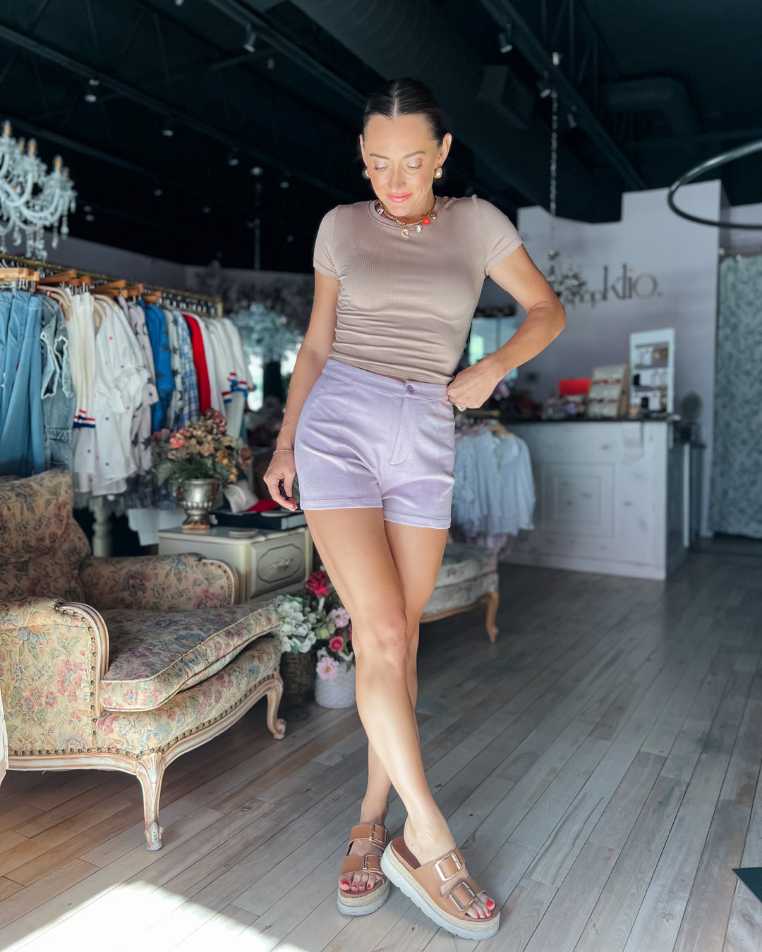 The Rosie Suede Shorts