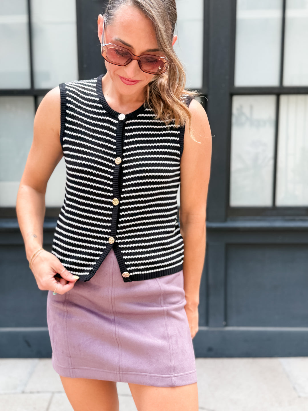 The Cleo Mini Skirt - Purple