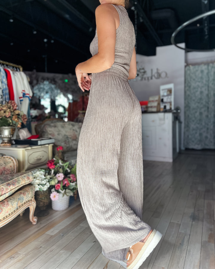 The Sofia Textured Wide Leg Pants