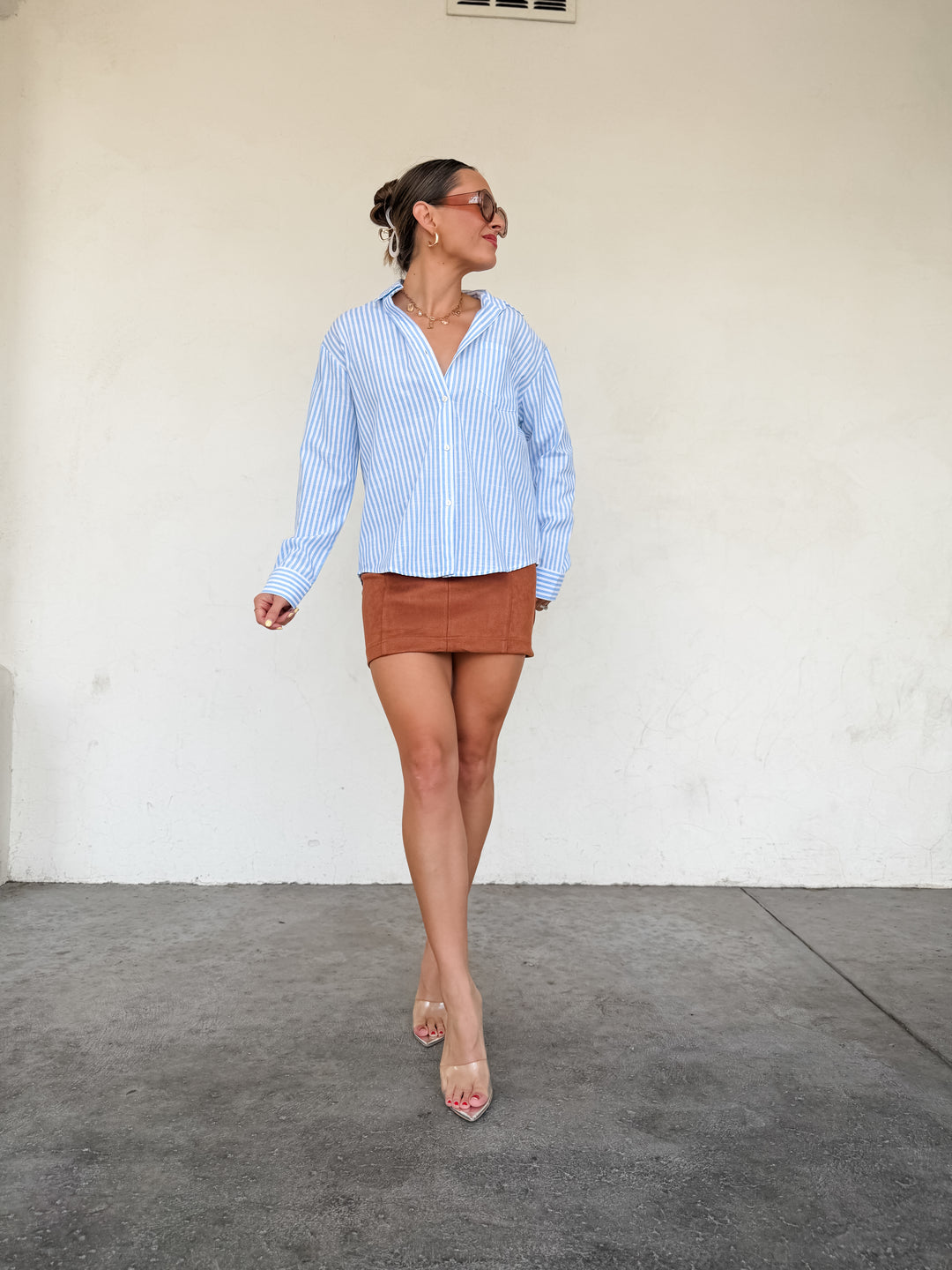 The Cleo Mini Skirt - Camel