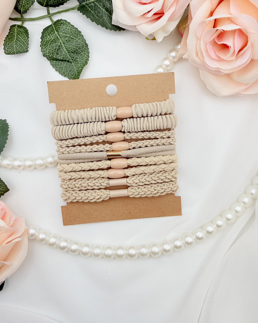 Boho Earth Tone Bracelet Hair Tie Set