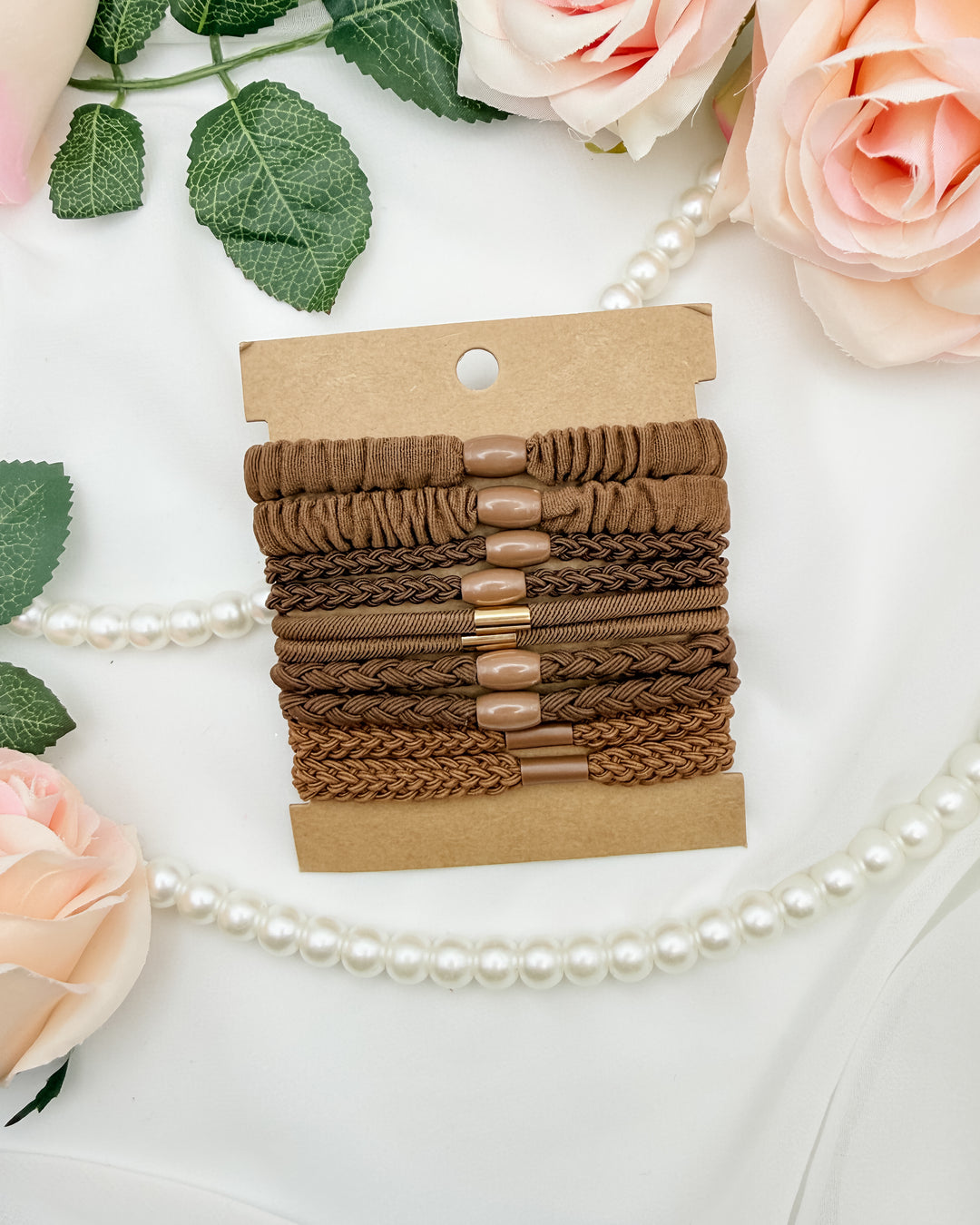 Boho Earth Tone Bracelet Hair Tie Set