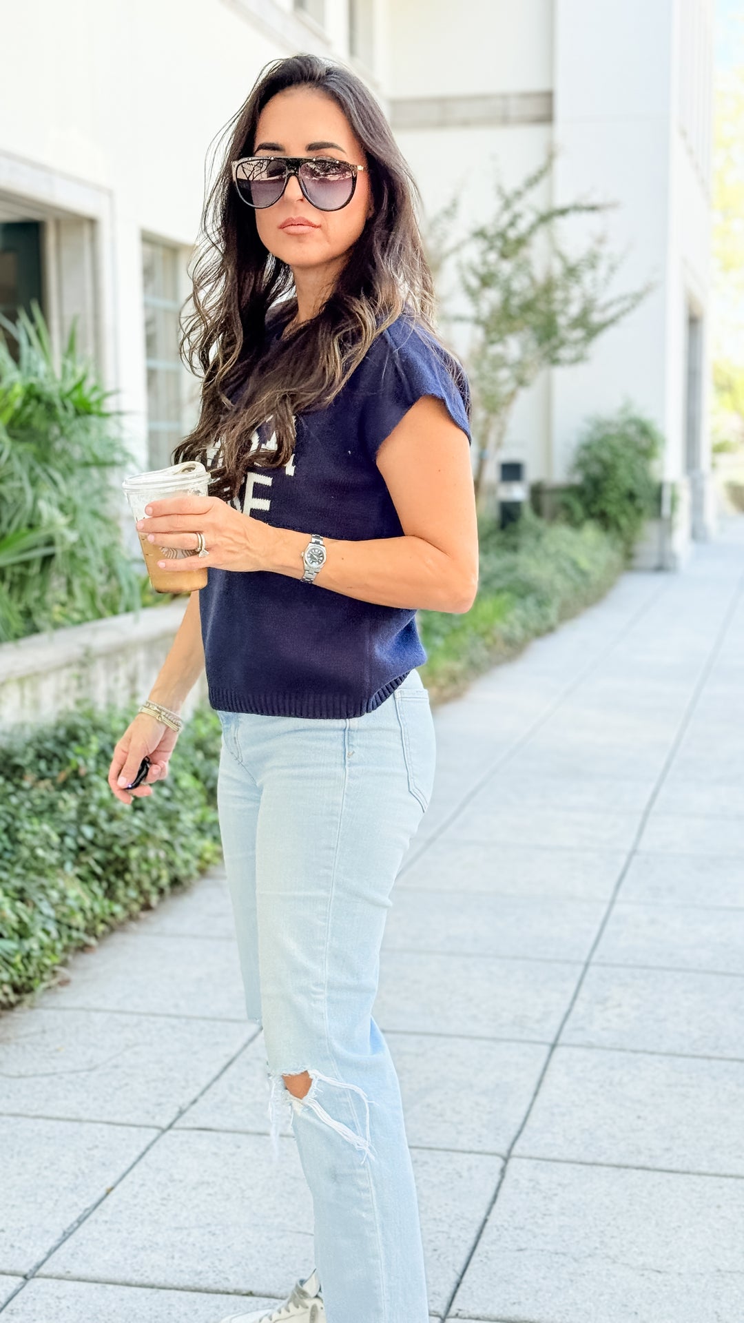 Mimosa Please Short Sleeve Pullover Sweater