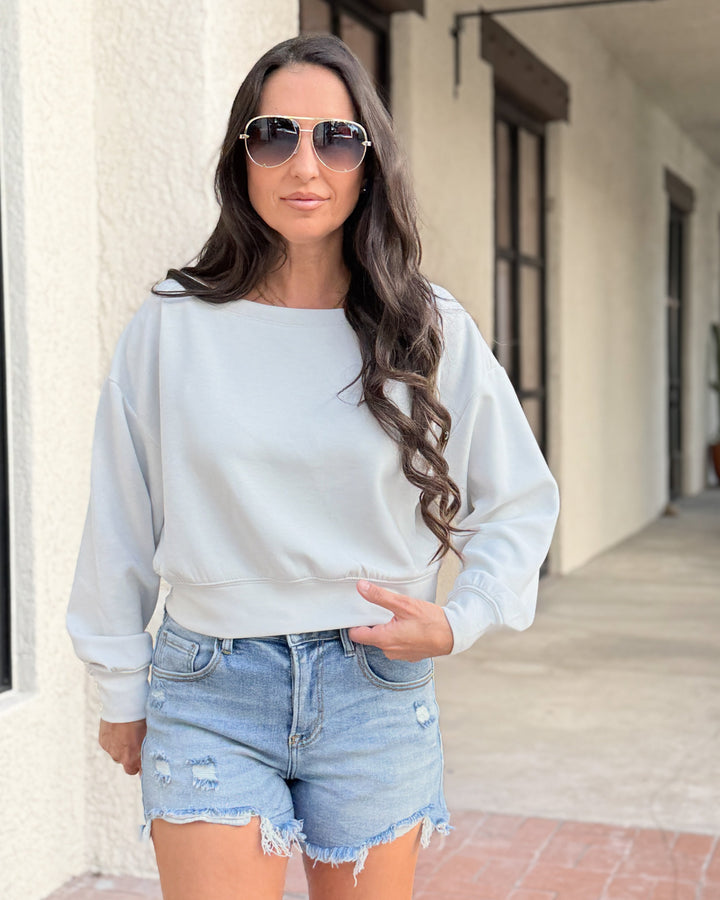 The Sloane Oversized Pullover Sweatshirt - Bone