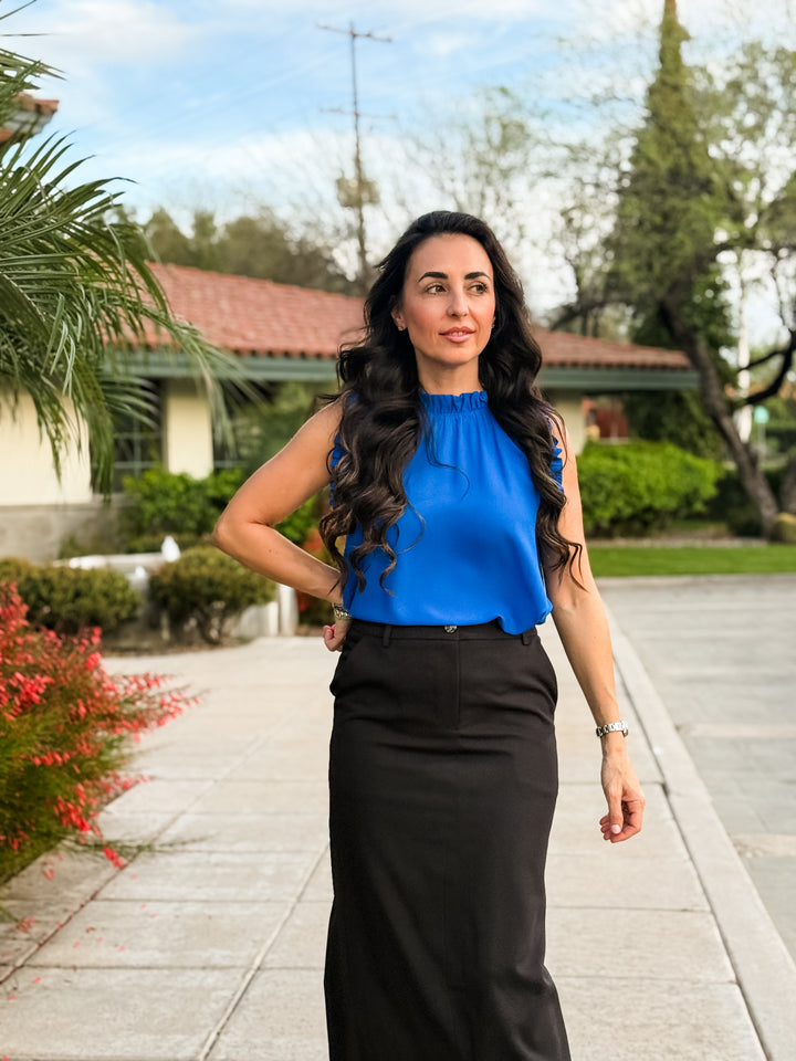 The Victoria Maxi Skirt With Button Closure