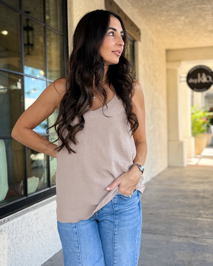 The Maryann Cami Top - Light Mocha