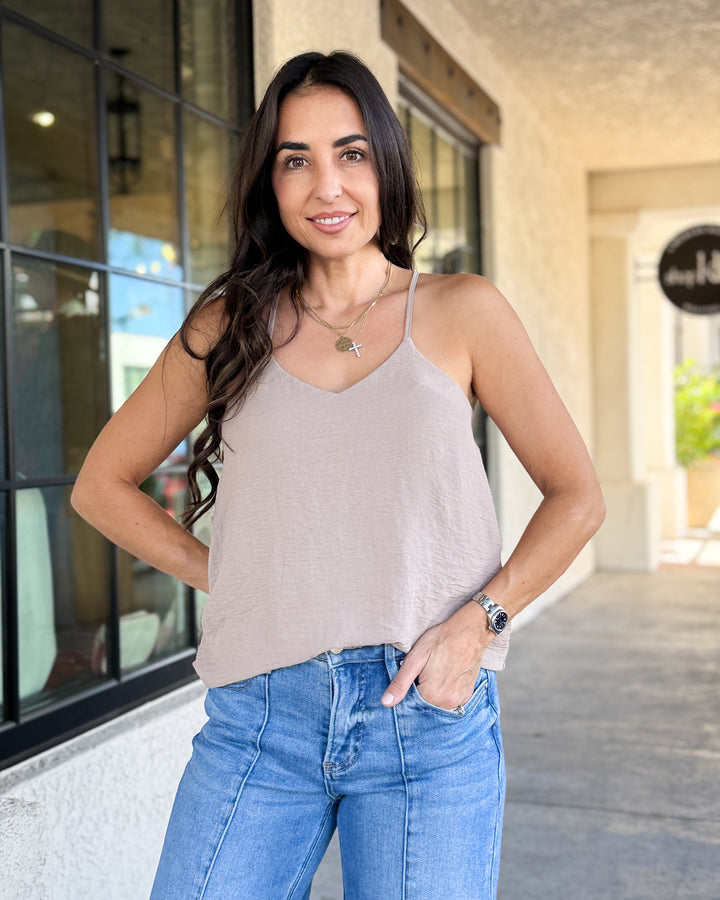 The Maryann Cami Top - Light Mocha