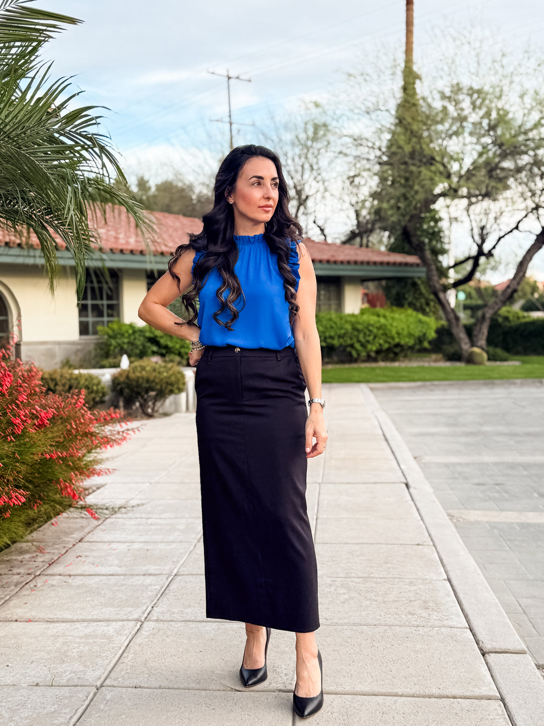 The Victoria Maxi Skirt With Button Closure