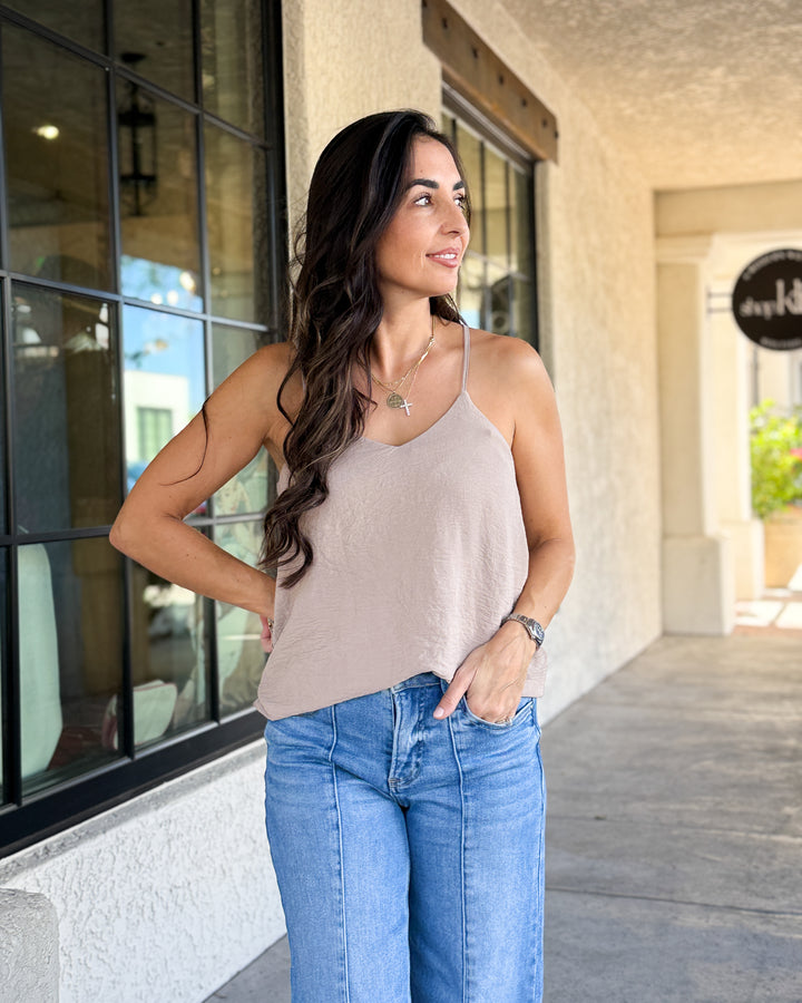 The Maryann Cami Top - Light Mocha