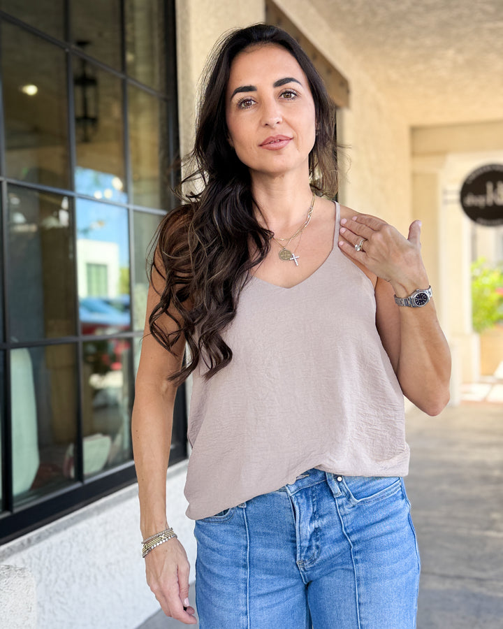 The Maryann Cami Top - Light Mocha
