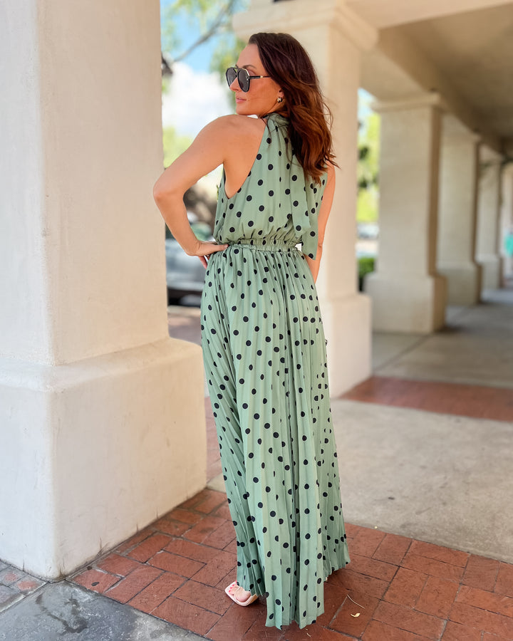 The Evelyn Polka Dot Maxi Dress
