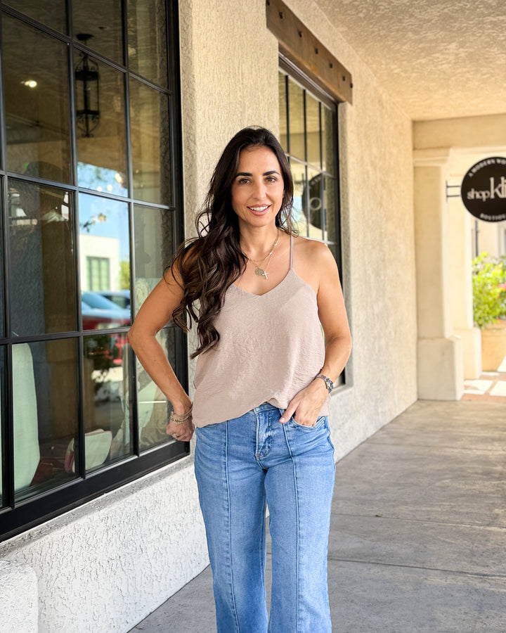 The Maryann Cami Top - Light Mocha